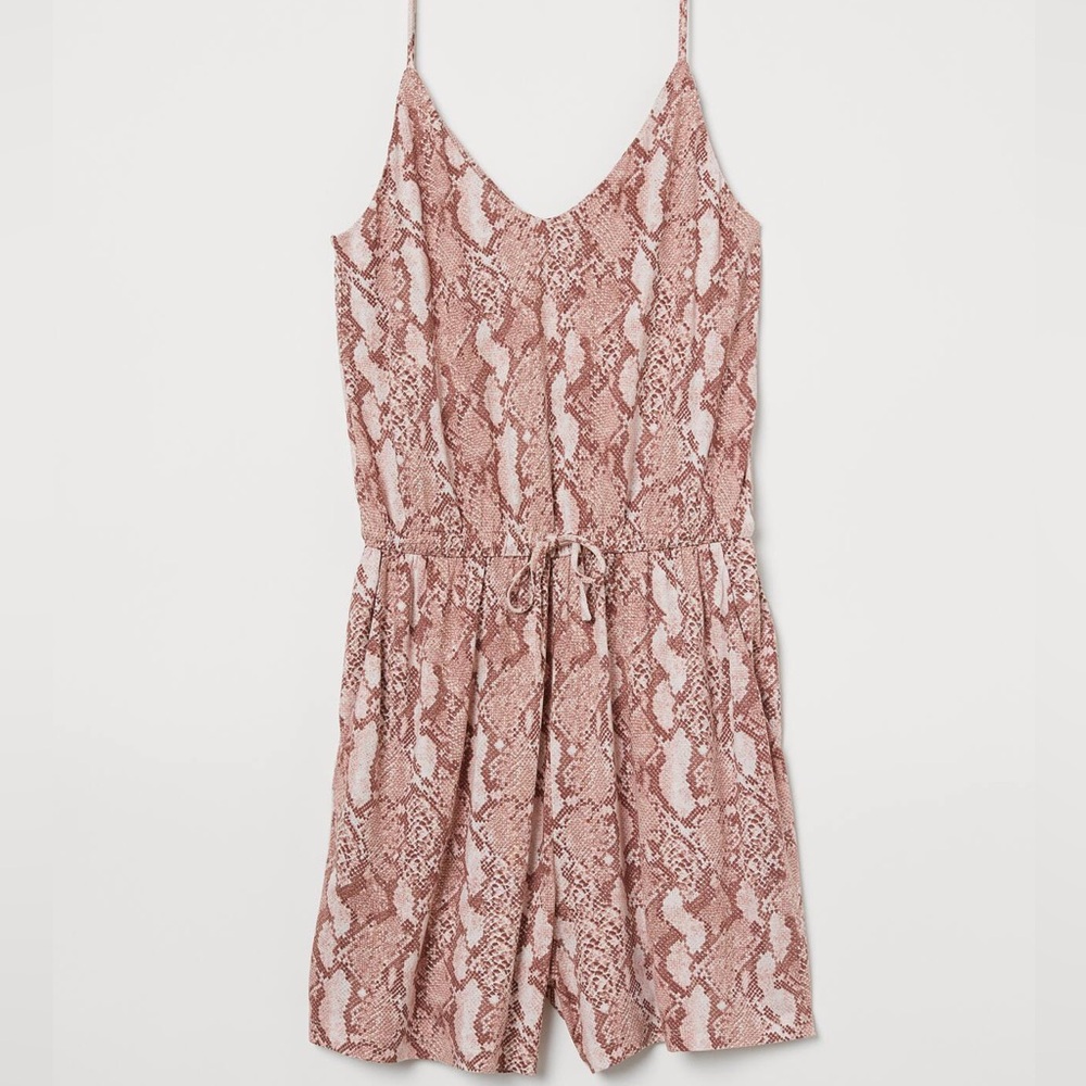 H&m Snake Print Sleeveless Romper